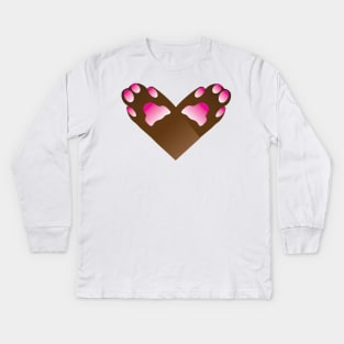 lovely paws Kids Long Sleeve T-Shirt